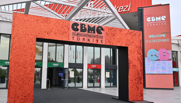 Entrance of CBME Türkiye at Istanbul Expo Center, welcoming visitors to the premier baby and children products event.